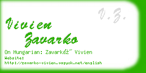 vivien zavarko business card